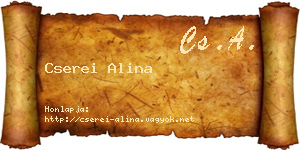 Cserei Alina névjegykártya